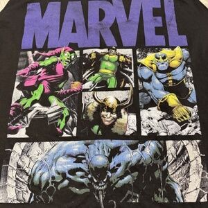 Marvel Villains 3/4 Sleeve Shirt XL New With Tags Graphic Comic